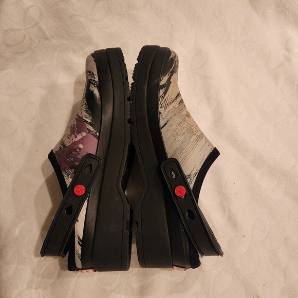 NEW Rare Hunter Women US 7 Rain Play Clog Canvas Abstract Print Platform Shoes - Picture 8 of 13